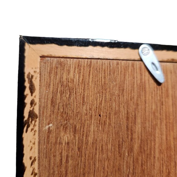 Vintage Japanese Woodblock Print In  Lacquered Black Frame - Picture 11 of 12